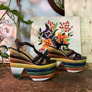 Zigi Girl Sundae rainbow platform sandal 7